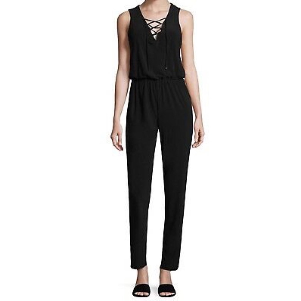 Laundry by Design Women's Petite Lace up Jumpsuit
